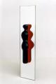 Ember-pár, 1976 kl, festett fa, tükör, m: 40 cm