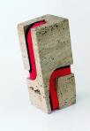 Filces hasáb, 1981 kl, mészkő, filc, 31x12,5x10 cm [Pest Megyei Múzeumok Igazgatósága (Ferenczy Múzeum), Szentendre]
