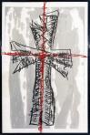 Crux III., 1988, szitanyomat, papír, 62,5x44 cm