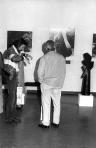 Kiállítása, Művésztelepi Galéria, Szentendre, 1988 (balról M. G.)